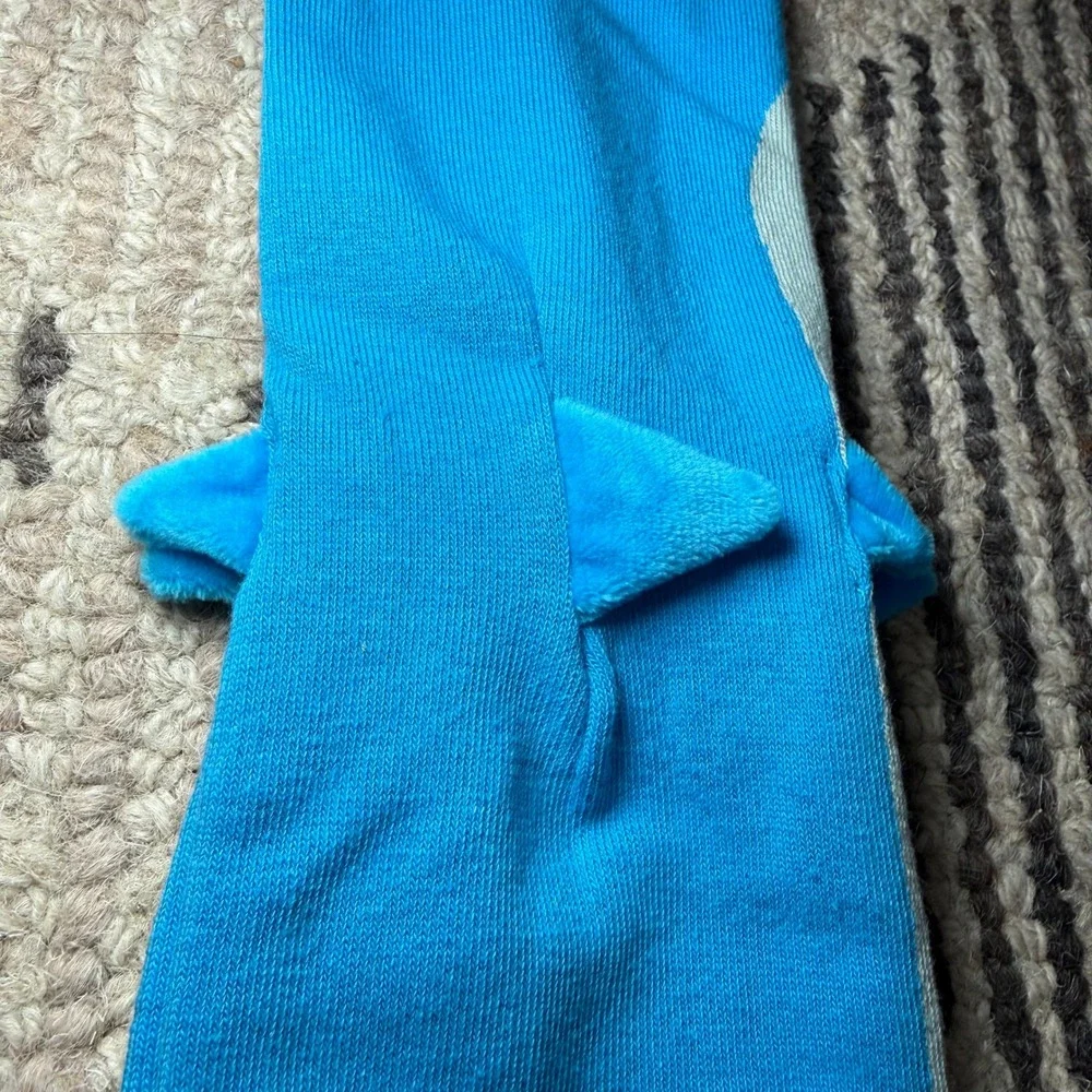 Odd Sox VeeFriends Shrewd Shark Crew Socks Blue Novelty 3D Fins Fits Sizes 8-12‎